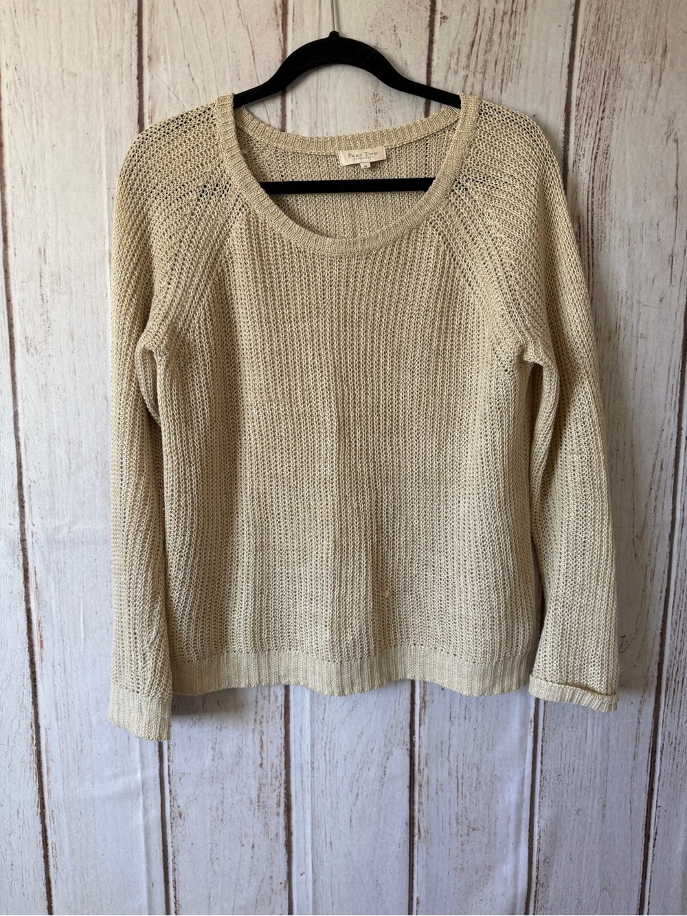 Part Two Kristen 100% Linen Open Knit Sweater Size M